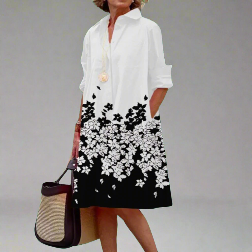 CALLA | ELEGANT FLORAL MIDI DRESS