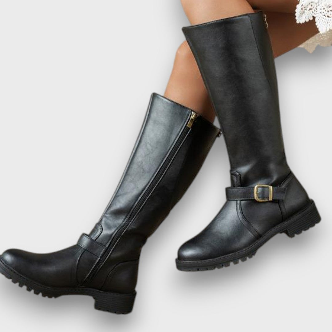 Elsira | Low-heel riding-style boots