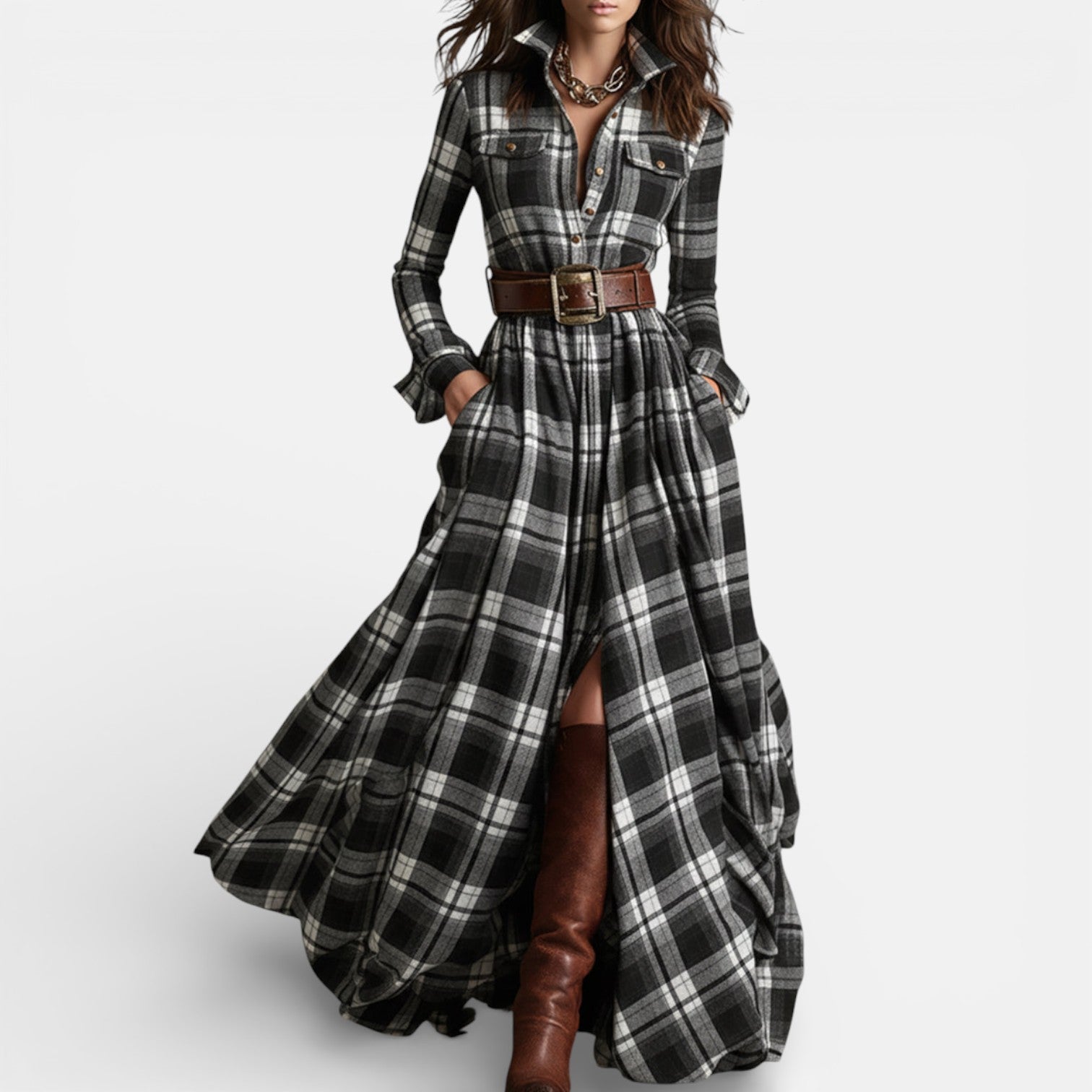 Scarlett | Belted Shirt Dress