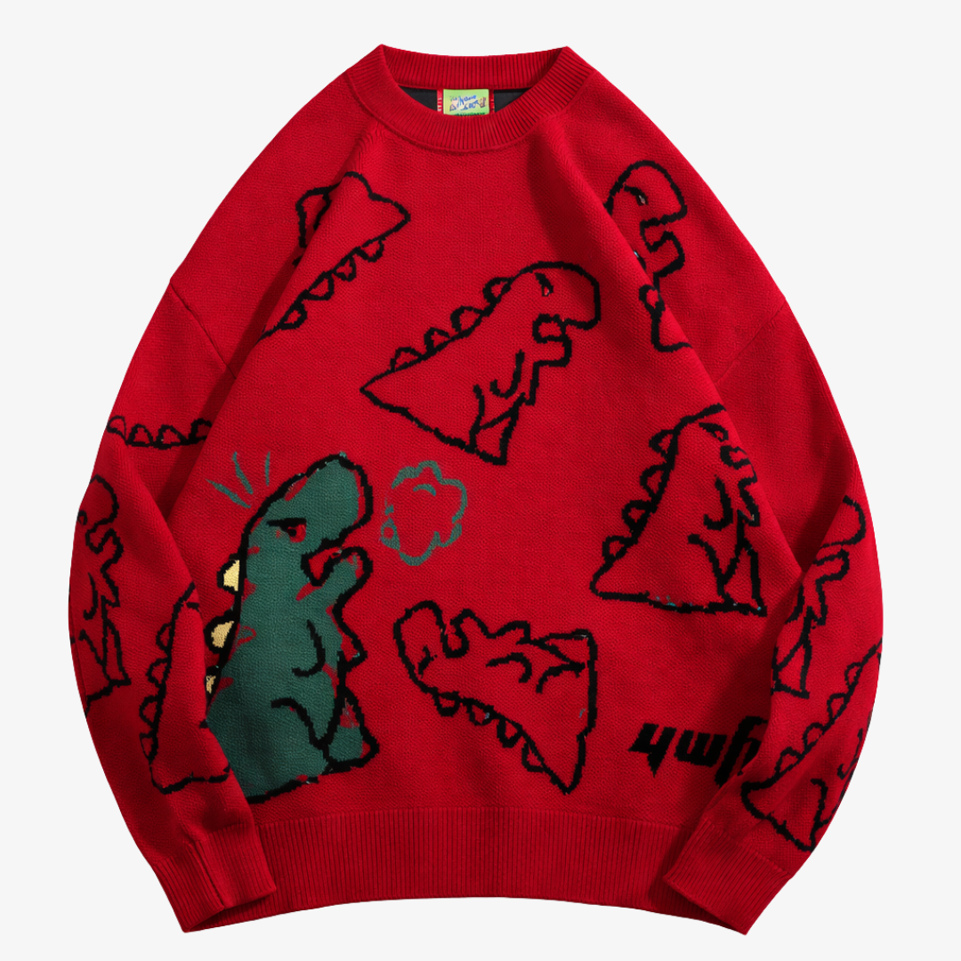 Cartoony™ | Dinosaur Printed Sweater
