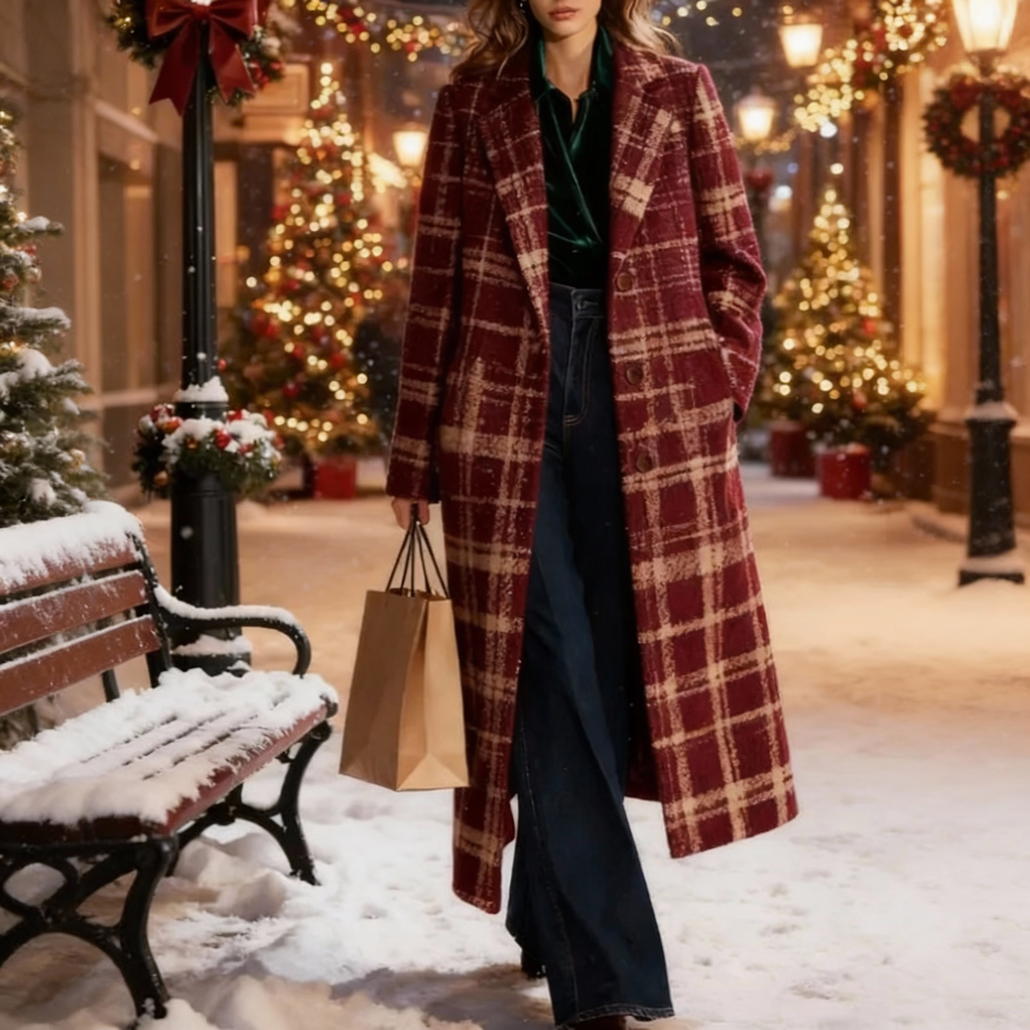 Clara I Classic Plaid Coat