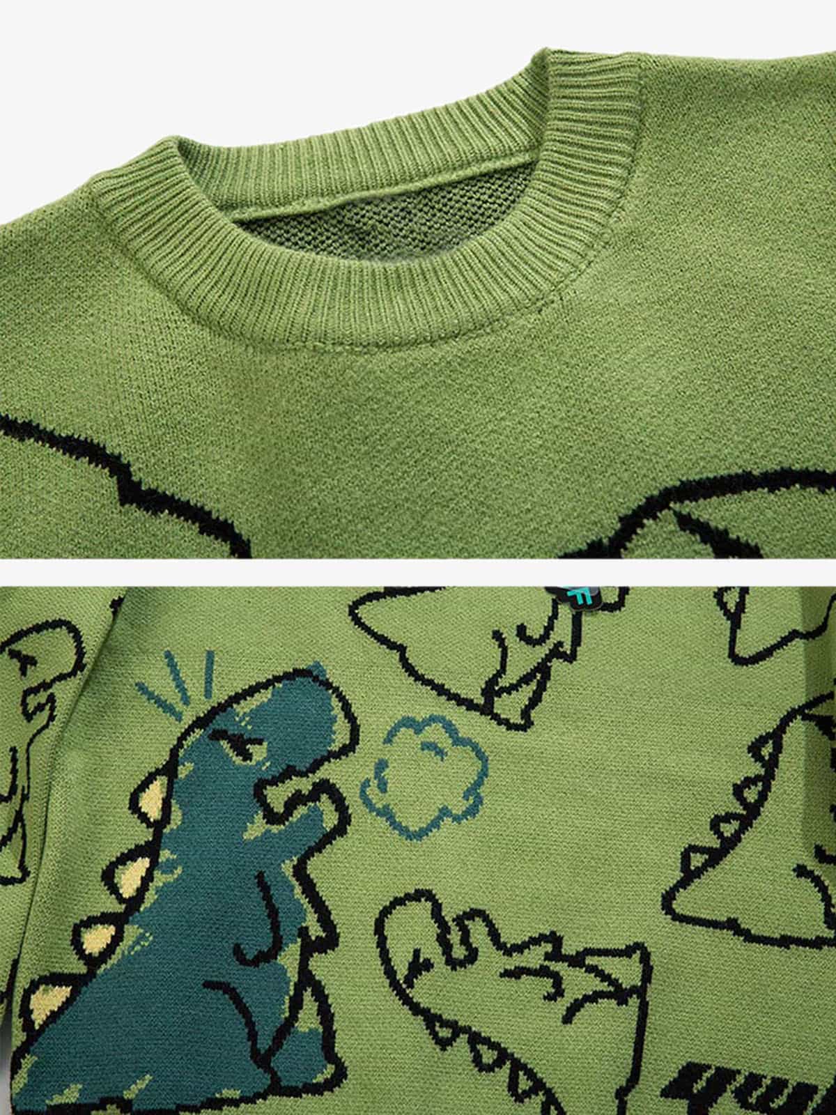 Cartoony™ | Dinosaur Printed Sweater