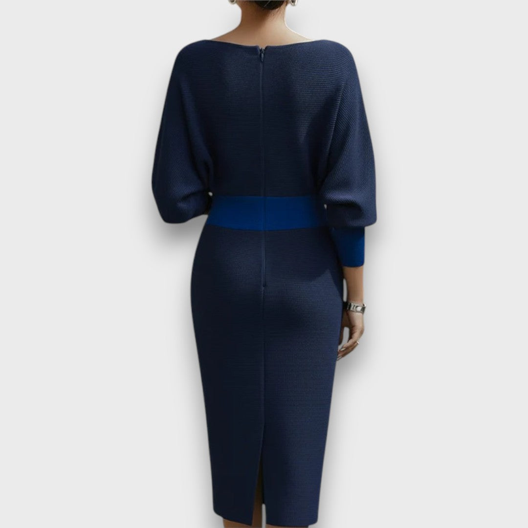 Lunaria I Draped batwing midi dress