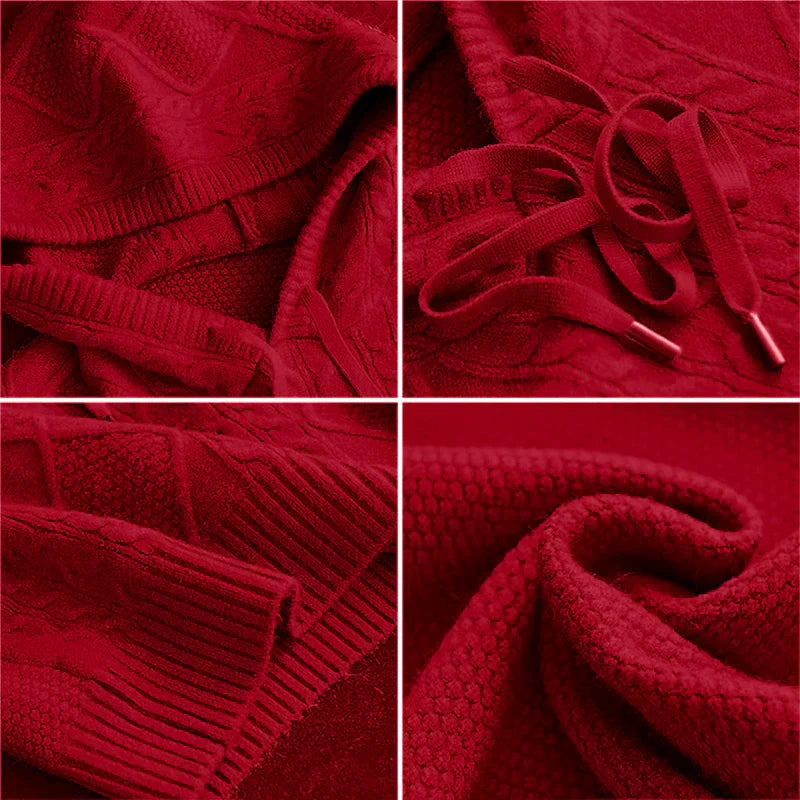 Emily | Cable Knit Hoodie Sweater