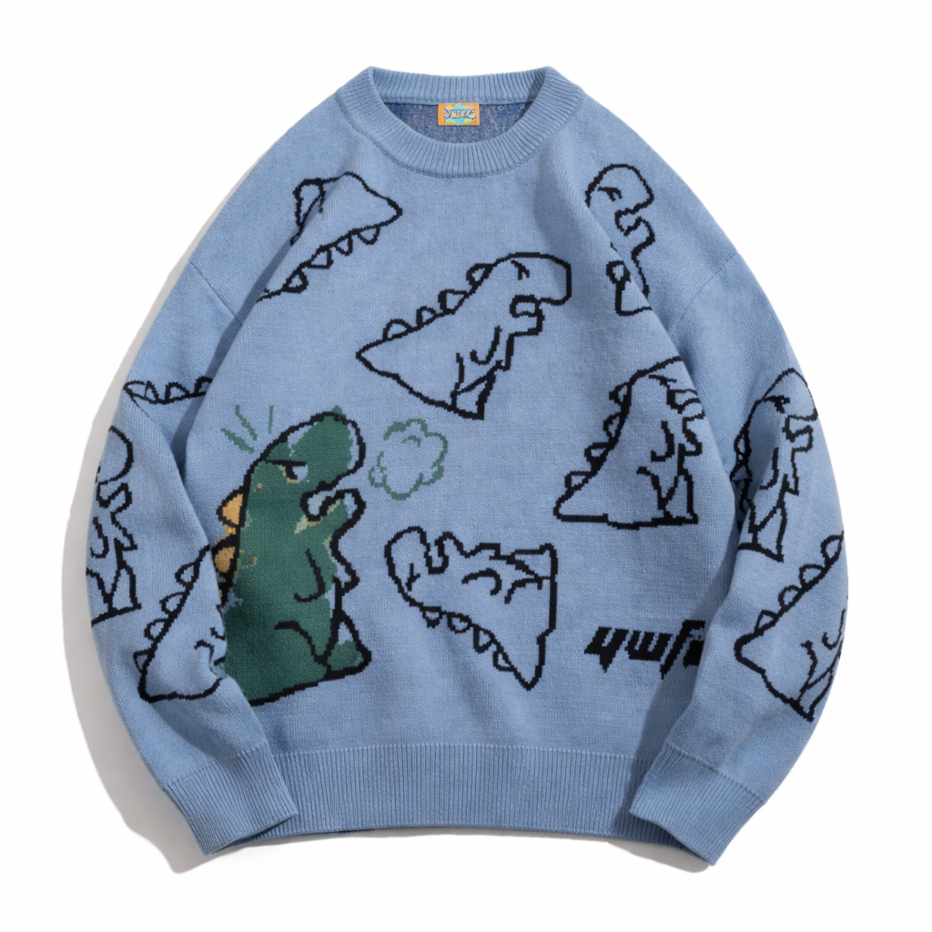 Cartoony™ | Dinosaur Printed Sweater