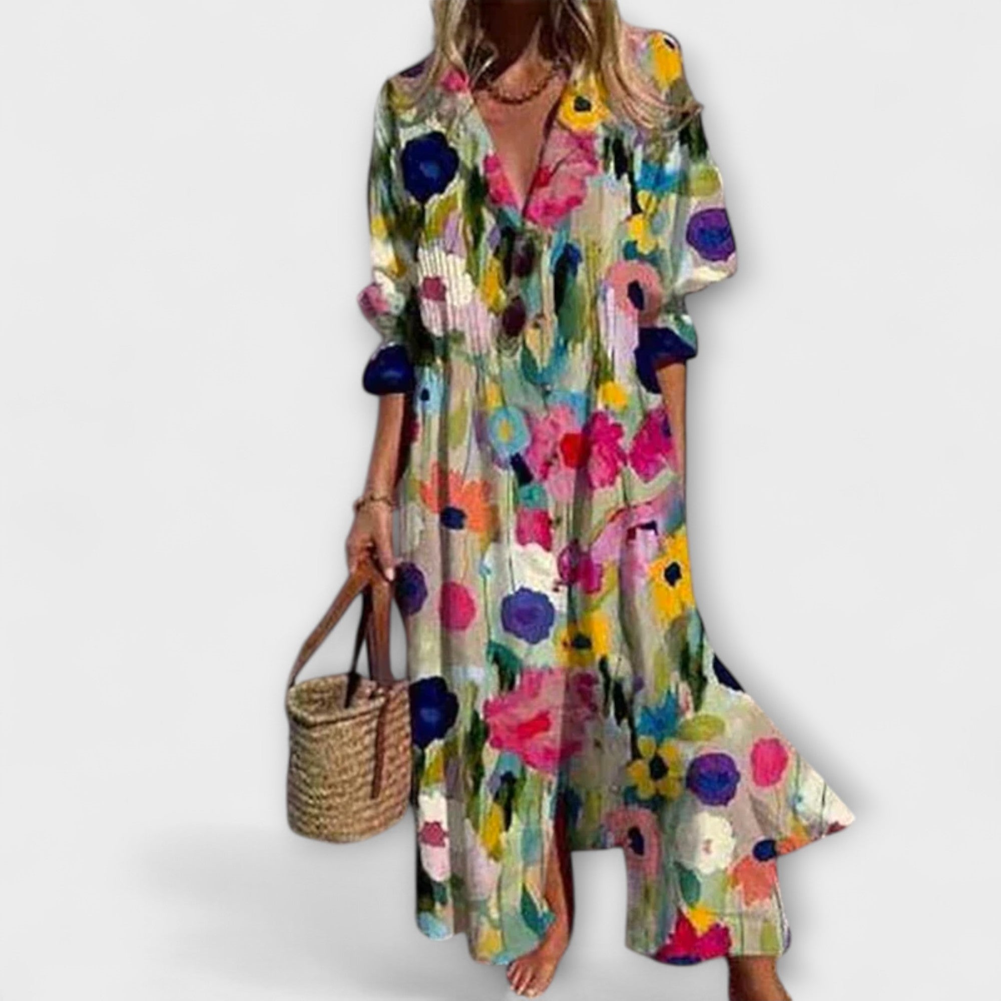 Lila - Flattering Maxi Dress with Tummy Coverage