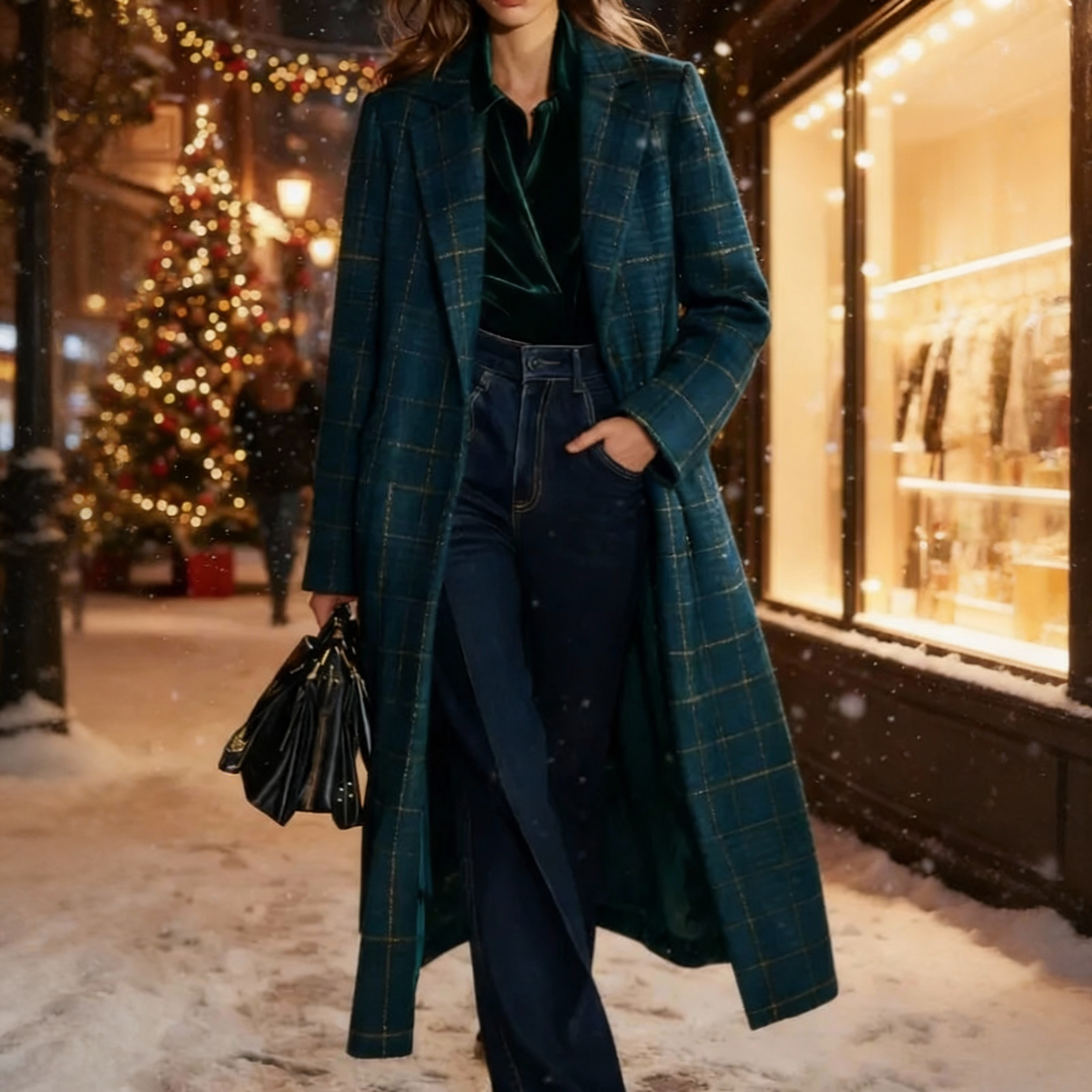 Clara I Classic Plaid Coat