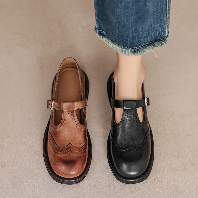 Mattea™ | Elegant Mary Janes Made Of Leather